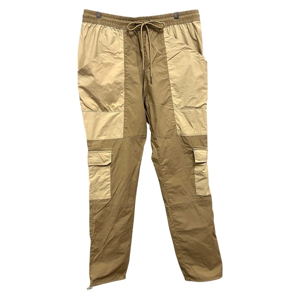 PacSun Cargo Pants Mens Large Tan Khaki Colorblock Utility Gorpcore Streetwear